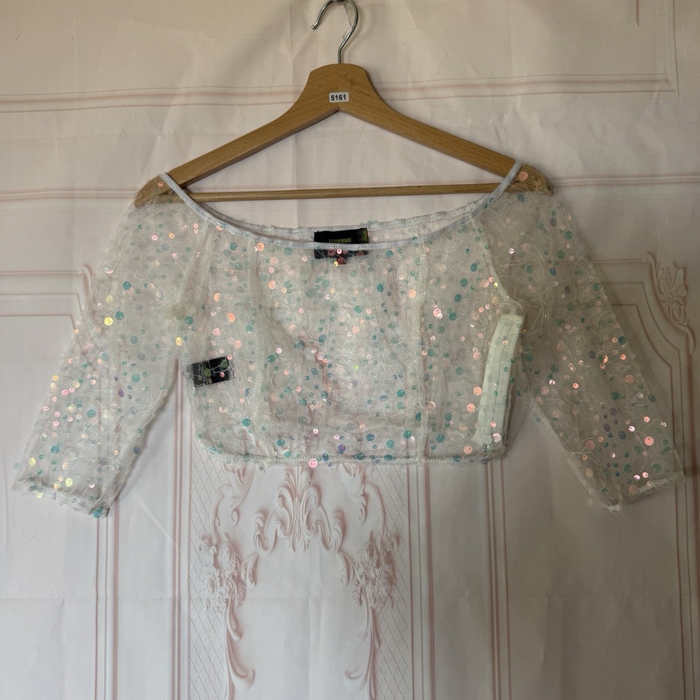 Finesse Ballerina Top Iridescent Sequin Women's Size XS